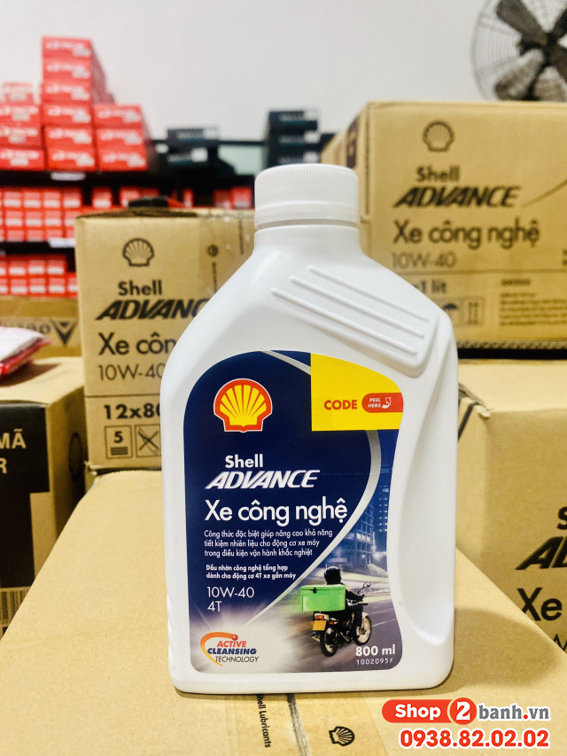 Shell advance xe công nghệ motorcycle 10w40 08l - 1