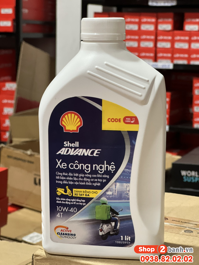 Shell advance xe công nghệ scooter 10w40 1l - 1